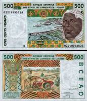 *500 Frankov Senegal (Západoafrické štáty) 1993-2002, P710K UNC - Kliknutím na obrázok zatvorte -